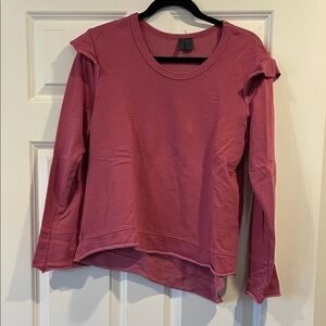 Anthropologie Dusty Rose Long Sleeve Top